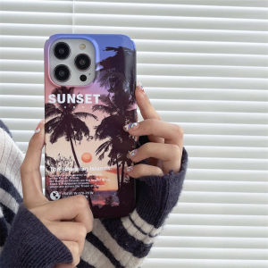 🔥ส่งจากไท🔥เคสไอโฟน 14Pro max ต้นมะพร้าว Tree แนวโน้ม เคส for iPhone 11 12 13Pro 14 11Pro max case ต้นต้นไม้