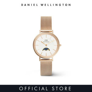 [2 years warranty] Daniel Wellington Petite Lune 32mm Melrose Rose Gold White - Moonphase Dial - Women Watch stainless steel moonhphase watch DW Official Authentic Original