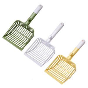 Plastic Cats Litters ScoopsCats Scooper Long Handle Scoops Poop SiftingMesh Shovel Kitten Poop Lifter for Litters Box