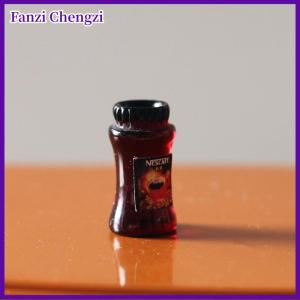 Fanzi 4 cái 1:12 Dollhouse thu nhỏ cà phê có thể bánh mì lây lan nước sốt trái cây mứt thực phẩm Mô hình nhà bếp trang trí nội thất đồ chơi nhà búp bê phụ kiện