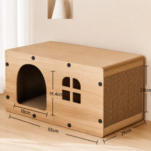 PAPAPET Cat scratching post and cat bed integrated multi-layered wear-resistant suitable for multi-cat households all year round.