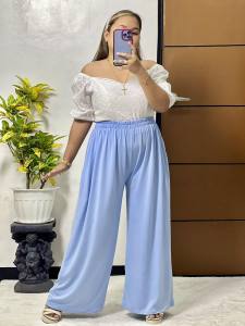 KCplussize COTTON WIDE LEG PANTS PLUS SIZE L-4XL