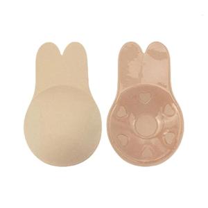 Womens Reusable Adhesive Silicone Nipple Covers Pasties Rabbit Ears Breast Lift Nippleless Covers Bra for Swimsuit Dress