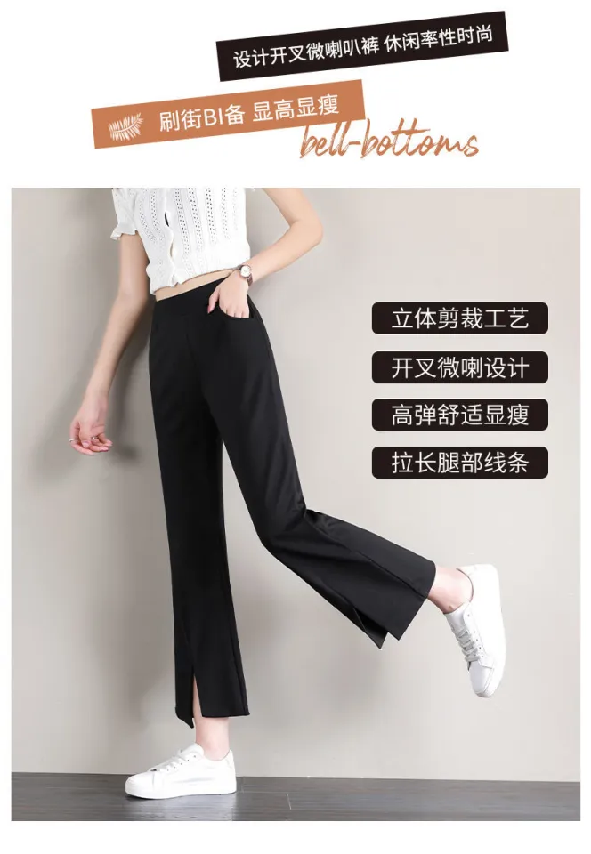 Cropped Trousers Women Women's Loose Wide Leg Pants High Waist