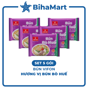 [SET 5 GÓI] - VIFON - Bún Vifon hương vị Bún bò Huế Bún bò Huế Vifon Bún bò Huế Bún bò Vifon Bún bò ăn liền (65g/gói)