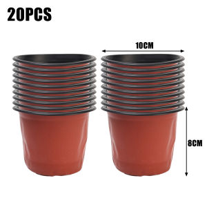 20pcs Thicken PP Flowerpots Simple Nursery Seedling Pot Flowers Plant Breeding Planters Container Box Garden Supplies Tool