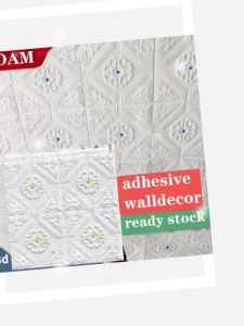3D Wall Paper Dinding Adhesive Thick Foam Wall Stickers PE Waterproof Panner Wallpaper Dinding Rood Ceiling Room Decor Pelekat Dinding Batu Bata