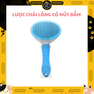 Lược Chải Lông cho Chó Mèo Có Nút Bấm| Lược chải rối chải lông rụng size lớn kèm nút bấm đẩy lông