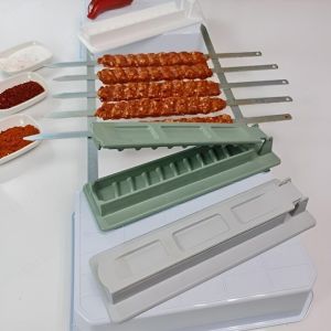 Single Row Kebab Maker Bbq Meat Skewer Machine Convenient Reusable Plastic Maker BBQ Tools