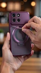 PBZZ Case for infinix smart 5 HOT 10S 10T NFC 9 11 10 Play phone casing Softcase Silicone shockproof Cover new design aesthetic cute Burgundy with holder for girls DSCDZJ1