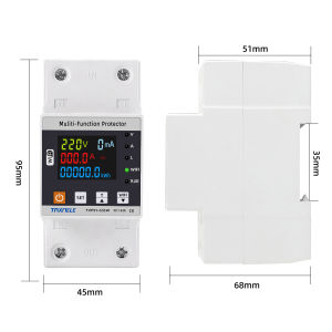 63A 80A WIFI Smart Switch TUYA Energy Meter Kwh Metering Circuit Breaker Timer with voltage current and leakage protection
