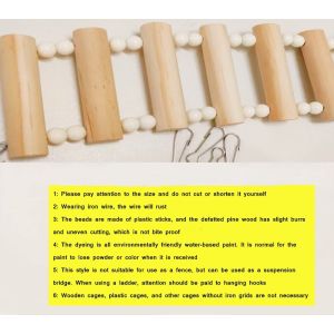 Hamster Wooden Ladder/BIRD Bridge/BIRD TOY /Hamster Small Pets Toy [15cm/20cm/30cm/40cm/50cm/60cm]