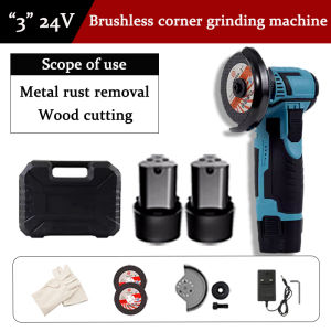 CHIC 3-inch Mini Angle Grinder Cordless Electric Angle Grinder Metal Cutting Tool Grinding and Polishing Tool 12/24V Rechargeable Lithium Battery
