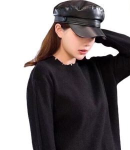 Topi beret Bahan Kulit Korea Style Import CAHAYA S32
