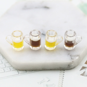 ถ้วยเบียร์ขนาดเล็ก10ชิ้นถ้วยเรซินแก้วเบียร์แต่งบ้านตุ๊กตานางฟ้าขนาดเล็กของขวัญของตกแต่งสวนสำหรับเด็ก