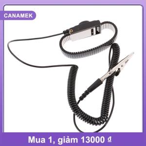 【CANAMEK】 Dây đeo cổ tay làm việc chống tĩnh điện đai xả có thể điều chỉnh ESD Vòng đeo tay kim loại mặt đất