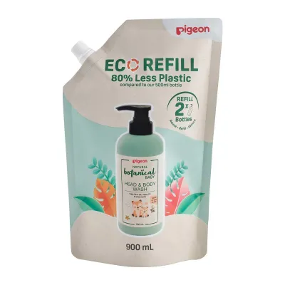 Pigeon Natural Botanical Baby Head & Body Wash Refill 900ML