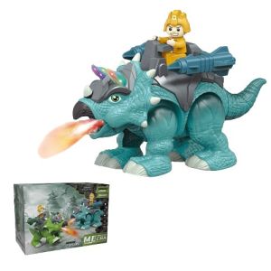 Capt - Mainan Koleksi Anak Robot Elektrik Dino Triceraptor Duel Tempur - Triceraptor Mecha