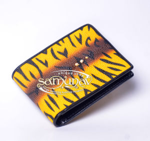 DOMPET PRIA KULIT IKAN PARI MOTIF HARIMAU MACAN TETES EMBUN