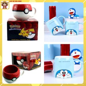 COMBO bộ 2 cốc uống nước DOREMON PIKACHU