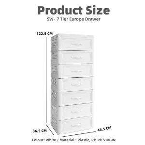 【Woody】Europe Style 5 / 7 Tier Drawer Cabinet Large Multipurpose Large Drawer Big French Cabinet
