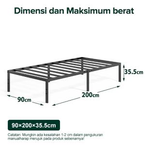 COD 90-200cm Dipan Tempat Tidur Ranjang Besi Divan Kasur Tempat Tidur Dipan Tempat Tidur Besi Ranjang besi minimalis