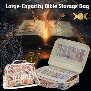 Large-Capacity Bible Storage Bag Dustproof Stationery Storage Organizer Portable Pouch Bible Cover Case Study Supplies