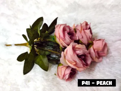 Bouquet bunga P41 MAWAR Artifisial Dekorasi
