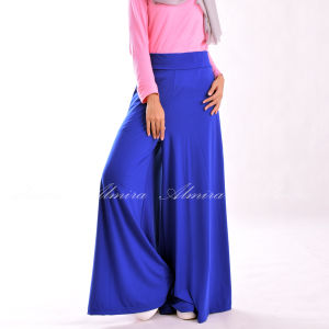 Celana Kulot Wanita Lebar Highwaist Palazzo Pants Almira Jersey Super Bahan Tebal Jatuh