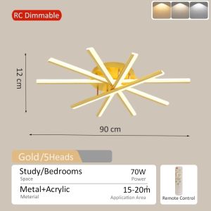 【DARA】Modern LED Chandelier Ceiling Light for Living Room Bedroom Hall Light DiningRoom Ceiling Light Study Ceiling Lamp