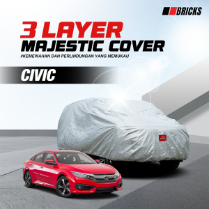 3 Layer Cover Honda Civic Sarung Mobil Outdoor Anti UV & Waterproof BRICKS