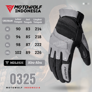 Motowolf Sarung Tangan Motor Soft Protector Kulit Breathable 0325