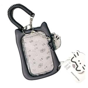 Lovely Card Cover Credit Card Case Protective Sleeve Photocard Holders Cats Ear Bus Card Protector Keychain Pendant