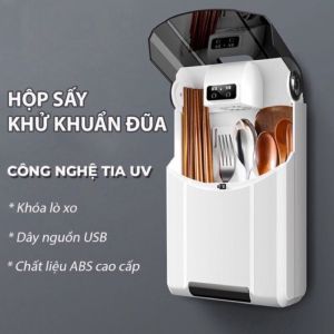 Máy sấy và khử khuẩn đũa thìa cao cấp tránh ẩm mốc và giúp bảo vệ sức khỏe .Máy Khử Trùng Đũa Thìa Có Tia UV Diệt Khuẩn Thông Minh Ngăn Côn Trùng Nấm Mốc Bảo Vệ Sức Khỏe