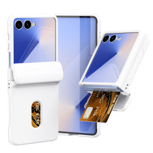 Shockproof Matte PC Transparent Case For Samsung Galaxy Z Flip 8 7 FE 6 5 4 3 Flip8 5G With Card Slot Lens protection Cover