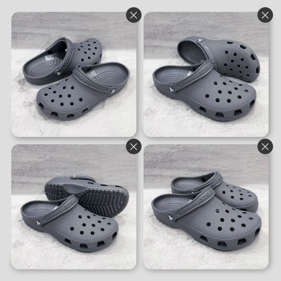 slate grey mens grey lined crocs crocs star line full rubber sandal slippers men and women size