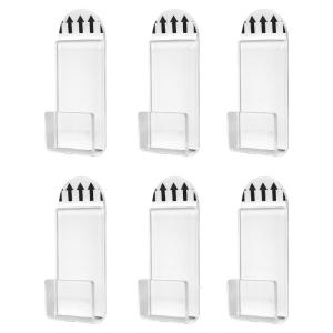 Set of 6 Acrylic Album Display Shelves Wall Mounted Organizers with Secure Adhesive Backing for Home Decoration
