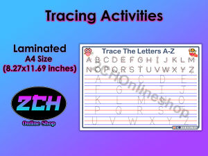 Tracing and Math Activities Laminated A4 Size