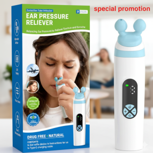 [SG Stock] Ear Pressure Reliever | Eustachian Tube Unblocker for Airplane Ear Pain & Tinnitus | Drug-Free Natural Relief | USB-C Rechargeable | Adult & Kids