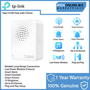 TP-Link Tapo H100 Smart Home IoT Sensor Hub with Chime for Tapo Buttons & Sensors