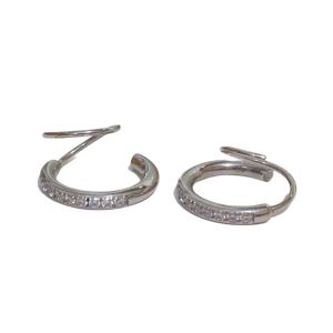 Diamond Spiral Earrings Twisted Hoop 1 Pair •  Waterproof Non Tarnish Hypoallergenic 18K Gold Plated 316L Stainless Titanium Steel Minimalist Earring For Women ER335