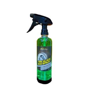 Prestige Tire Black Eco Spray 500ml Protects Tires from Road Tar Dirt & Grime Non-Greasy Easy to Use Provides Clean Shiny Finish Long-Lasting Tire Protection Restores & Enhances Tire Appearance Eco-Friendly Formula Perfect for a Polished