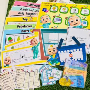 【#145 Jojo·Shopping Game 购物游戏】Quiet Book｜Shopping Game｜Busy Book｜Montessori Early Learning｜Kids Toddlers｜ Cocomelon ｜安静书｜幼儿教材｜儿童钱币