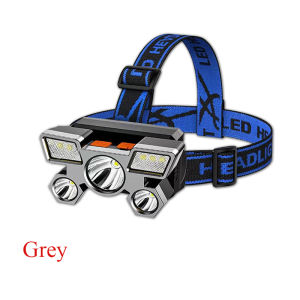 5LED Camping Headlight with Built-in 18650 Battery USB Rechargeable Portable Outdoor Fishing Flashlight Lantern Torch Headlamp