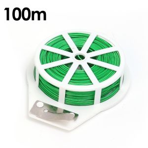 Gardening Plant Vine Fixing Ties 1 Roll Plant Binding Iron Wire Multi-purpose Self-cutting Branches Fixator Garden Plant Growing Tools Climbing Vine Flowers Fixing Rope