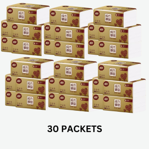 15PACKS / WOOD PULP SOFT FACIAL TISSUE PAPER 4PLY / FACIAL TISSUE FOR SCHOOL HOME OFFICE  (280PCS/PACK)