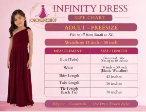 Dark Red Infinity Dress with Tube for Casual Events