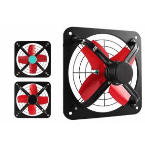 12inch Wall Type Heavy Duty Motor Metal Clad Industrial Exhaust Fan / Ventilation [4 Blade]