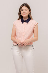 RIMINI - Atasan Perempuan Kemeja Holiday Putungan XS-XL - Raina Top 7041