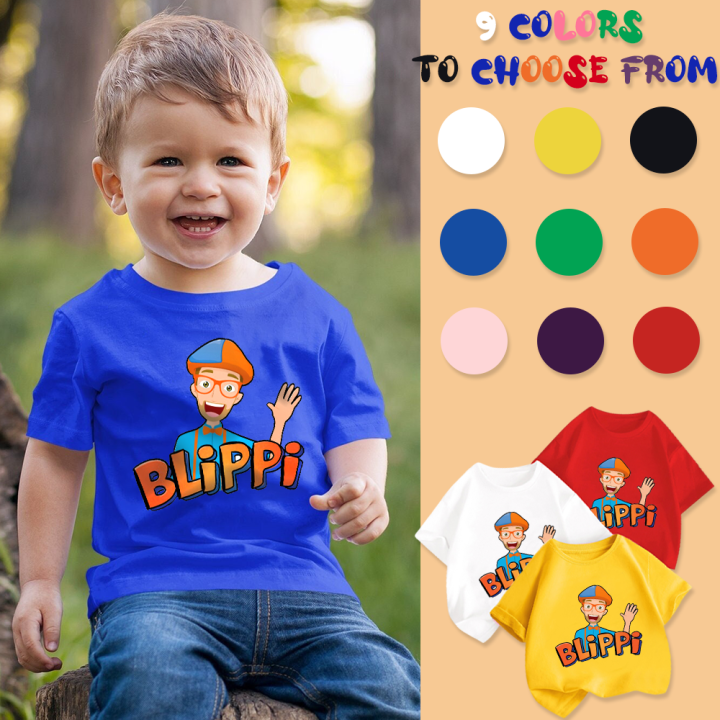 BLIPPI Lovely Round Neck Shirts Kids Tops for Boys and Girls Cartoon ...